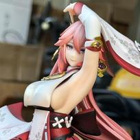 Hot Genshin Impact Figure Yae Miko Anime Figures Kawaii Girl Anime Peripheral Statue Collectible Customized Model Desk Gift no box