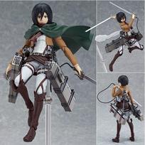 Anime Figure Attack On Titan Mikasa·Ackerman Standing Holding Sword Detachable Model Toy PVC Collection Desktop Ornaments 19CM With box