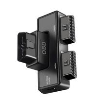 OBD plėstuvas su DC5521 sąsaja Universalus OBD2 Vienas padalintas į du adapterio laidas 16 kontaktų jungties adapterio laidas 1