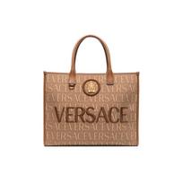 Versace Raidės Siuvinėjimo Logotipas Medūza Klasikinis Monogramos Spaudimo Sagos Rankinė Moteriškos Rankinės Ruda 1004741-1A08199-2N24V Basic Set (Bag+Dust Bag)