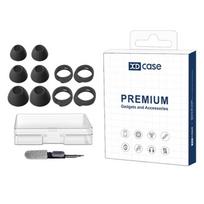 XDcase 3 poros keičiamų silikoninių ausų antgalių ir ausų kabliukų rinkinys, S/M/L dydžio For Samsung Galaxy Buds FE tamsiai pilka spalva