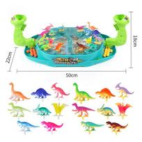 Kids Catapult Marble Plaything Dinosaur Battle Board Play Parent-Child Double Game Machine Educational 2-Player Battle Table Games