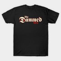 Men Black Print T-shirt The Damned No-Cut Transfer Paper Print Cotton Tshirt - Men's Summer Cotton Graphic Tee S įvairiaspalvis
