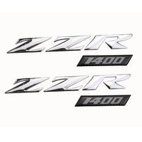 KODASKIN Motociklo 3D Iškeltas Emblemos Lipdukas Kawasaki ZZR1400 sidabras