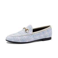 Gucci Jordaan Casual Loafer Women's Blue 431467 GYV10 4590 EU 35 mėlyna