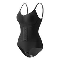 Black Adjustable Strap Bodysuit With Waist Trainer Shapewear S juoda