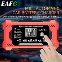 New 10A Car Battery Charger, 12V Automotive Portable Charger, Intelligent Fast Charging Pulse Repair Auto-Stop Lead Acid for Cars, Trucks, Motorcycles
