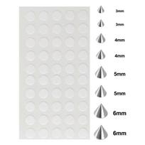 Punk Rock Sharp Cone Round Ball Fake Piercing Sticker Belly Button Rings Men Ear Nose Stainless Steel Body Jewelry for Women Round&Labret, Lip Piercing Jewelry&Face