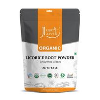 Just Jaivik Organic Licorice Root/Mulethi/Atimadhuram Podi/Athimadhura Hittu Powder 227g - USDA Organic Certified Herb