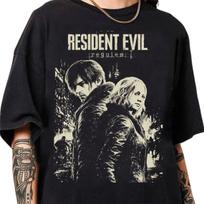 Vintažiniai Resident Evil Requiem 100% medvilnės marškinėliai vyrams, Žaidimo Resident Evil 9 marškinėlis M