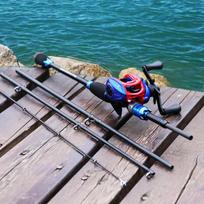 Meškerės ir ritės kombinacijos 1,8 M / 2,1 M meškerė su 13+1 BB ritės sportine kelionine žvejyba lauke Rod1.8m&Right handle