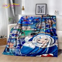 Gawr Gura Hololive Cute Anime Soft Plush Blanket,Flannel Blanket Throw Blanket for Living Room Bedroom Bed Sofa Picnic Cover Kid 75x100cm (30x40inch)