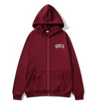 Brooklyn Zip Hoodie Fashion Oversized Hoodies Women Pocket Long Sleeve Hoodies Clothing Brooklyn Zip Sweatshirt Women Sweats S