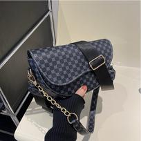 Moteriškas balninis pečių krepšys Nešiojamas moteriškas sankabos piniginė Rankinės Crossbody Krepšys Madingi moteriški maži pasiuntinių krepšiai 22.5x8.5x15.5cm juoda