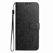 10-Color Daisy Embossed Flip Card Case for Blackview A85/A53 Pro/A53. ZTE Blade A52 lite,Axon 40 Pro,A52,V50 Smart,A34. Sony Xperia 1V,Xperia 10V... ZTE Blade A52 lite juoda