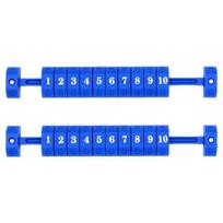 2Pcs Football Scoring Counters Score Keepers Table Air Hockey Scoring Units Counter Football Scoreboard Accessory mėlyna