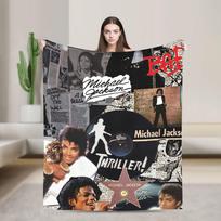 MJ Pop karalius Michaelis J-jacksonas Antklodė Kokybiška Šilta Mesti antklodę Rudens iškyla Miegamasis Pūkuota lovatiesė 30x40in