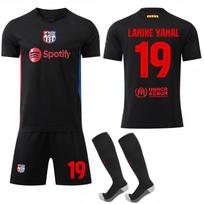 2024-25 Barselonos juodi išvykos marškinėliai #9 Lewandowski #19 Yamal, Čempionų lygos leidimas Futbolo marškinėliai 20