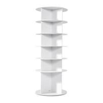6 Tiers Rotating Shoe Rack Tower, 360° Spinning Shoe Rack, Revolving Storage Round Carousel Display, Freestanding Lazy Susan Organizer Display for