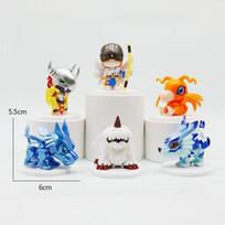 New 6pcs/set In stock Digimon Digimon Adventure Anime Figure Model PVC Collection Ornaments Statue Birthday Toy Christmas Gifts