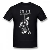 Stalker Game T Shirt Stalker COP White TShirt 100 Cotton Male Tee Shirt Print Casual ShortSleeve Plus Size Awesome Tshirt - M... S įvairiaspalvis