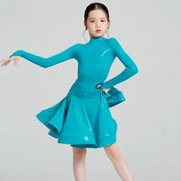 Girls' Latin Dance Competition Uniform Children's Cha-cha Professional Competition Uniform and Performance Uniform Set 120