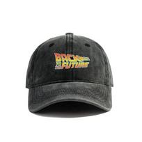 Back To The Future Baseball Cap Summer Distressed Dad Hats Men Outdoor Adjustable Cotton Caps Outdoor Sun Protection Adjustable