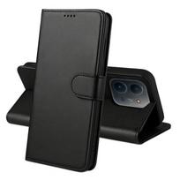 Dėklas Xiaomi Redmi 15C 5G - Juodas piniginė su atvartu, magnetiniu užsegimu, kortelių laikikliu Phonillico® juoda