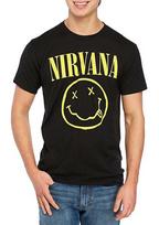Nirvana Kurt Cobain SMILEY FACE Black 100% Cotton T-shirt Mens Tees Top NWT Authentic & Licensed M