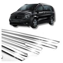 Langų apdailos juosta šoninėms durims nerūdijančio plieno chromuota Mercedes Vito W447 L2 2014