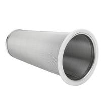 304 nerūdijančio plieno šalto virimo kavos filtro kūgis su tinkleliu ir baltu guminiu žiedu, kavos užplikymo infuzorius vaisių gėrimams 8x15cm/3.1x5.9in