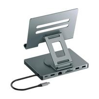 Sulankstomas USB C adapterio stovas su PD100W įkrovimu 1000Mbps Ethernet Reguliuojamas aukštis Šilumos išsklaidymas Aliuminio lydinys