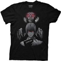 Death Note Anime Men's T-Shirt - Light Yagami Fashion Manga Tee S juoda