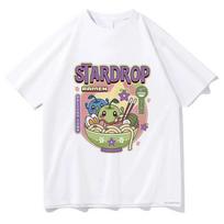 Anime Stardew Valley T Shirt Vintage Tops Junimos Ramen Men Women Aesthetic T-Shirt Unisex High Quality Tees Kawaii Shirt 72460 S balta