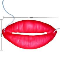 Big Lip Prop Red Lips Prank Stuff Cosplay Props Big Lips Prank Toys Sausage Mouth Decor Facial Cover Latex Photo Props Funny raudona