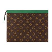 Louis Vuitton Pochette Voyage Monograminis Drobės Odinis Tualeto Reikmenų Krepšys Vyriški Krepšiai Žalias M82854 Basic Set (Bag+Dust Bag)
