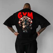 Gym Men Cotton TShirt Black Muscle Rhino Graphic Streetwear Hip Hop Fashion - Men's Summer Cotton Graphic Tee S įvairiaspalvis