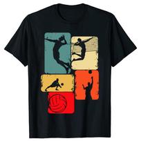Funny Volleyball Boys Men Graphic T-shirts Men Women's Fashion Casual Tshirt 100% Cotton Loose Oversized Sports Lover T Shirt... S įvairiaspalvis