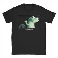 Unikalūs vyriški marškinėliai su Hoppers Tom The Lizard poza, apvalia kaklo iškirpte, medvilniniai trumparankoviai, vakarėlio viršus moterims ir vyrams T-shirt - Vyriški ... S įvairiaspalvis