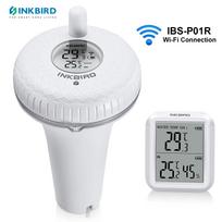 INKBIRD IBS-P01R Wireless Pool Thermometer IPX7 Waterproof Floating Thermometer for Swimming Pool,Baby baths,Aquariums,Fish Pond IBS-P01R(Wireless)