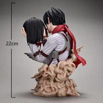 Anime Titan figure Eren Jaeger action figure Eren Kiss of Death figurine Doll PVC bust Model Toys Collect Statue Gift 22cm 22cm
