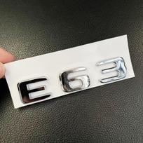 Juodi automobilio raidės E63 E63S logotipas logotipas lipdukas automobilio lagamino ženklelis lipdukas Mercedes Benz E63 E63S W213 priedai