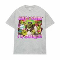 Cant Today Im Swamped Funny Shrek Meme T Shirt Women Clothing Trend Hip Hop Fashion Harajuku Kawaii Tshirt Y2K Clothing S