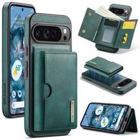 Pixel 10 Pro Automatinis odinis telefono dėklas Google Pixel 9 Pro XL 8, magnetinis, nuimamas, su kortelių laikikliu, piniginė, stovas Google Pixel 10 Pro XL žalia