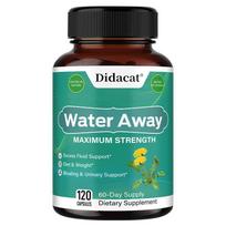 Water Away Maximum Strength Dietary Supplement, With Dandelion Leaf, Green Tea Leaf 120 Capsules