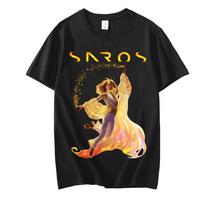 Saros Game T-Shirt Graphic Printing Cotton T Shirt Women/men Unisex Short Sleeve Clothes Comfortable O-neck Summer Tshirts XS juoda
