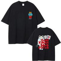 Rapper Bad Bunny Music Album Frog T-shirt Debi Tirar Mas Fotos DTMF World Tour T Shirts Men's Oversized T-shirts S
