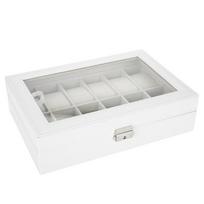 White Watch Display 12 Slots Jewelry Box Durable Watch Box  Ornament Arrangement balta