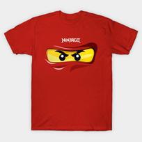Vyriški juodi marginti marškinėliai Ninjago Akys Raudonas Ninja Fanart Fanmade Be Pjovimo Perdavimo Popieriaus Spaudas Medvilniniai Marškinėliai 2XL raudona