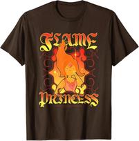 Adventure Time Flame Princess Medieval Text Funny Cartoon 100% Cotton T-shirt Mens Tees Top XL
